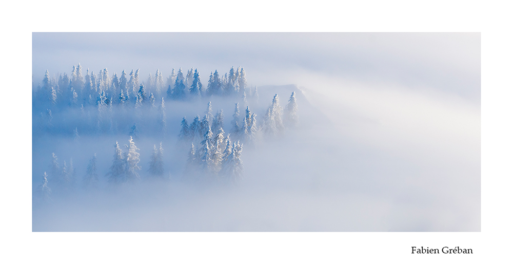photographie de paysage hivernal sur les sommets du massif du Jura